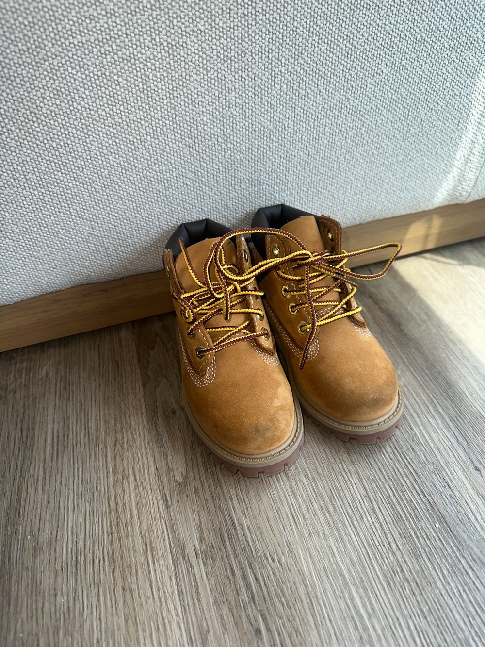 Timberland Classic Wheat Work Boots with Yellow Laces